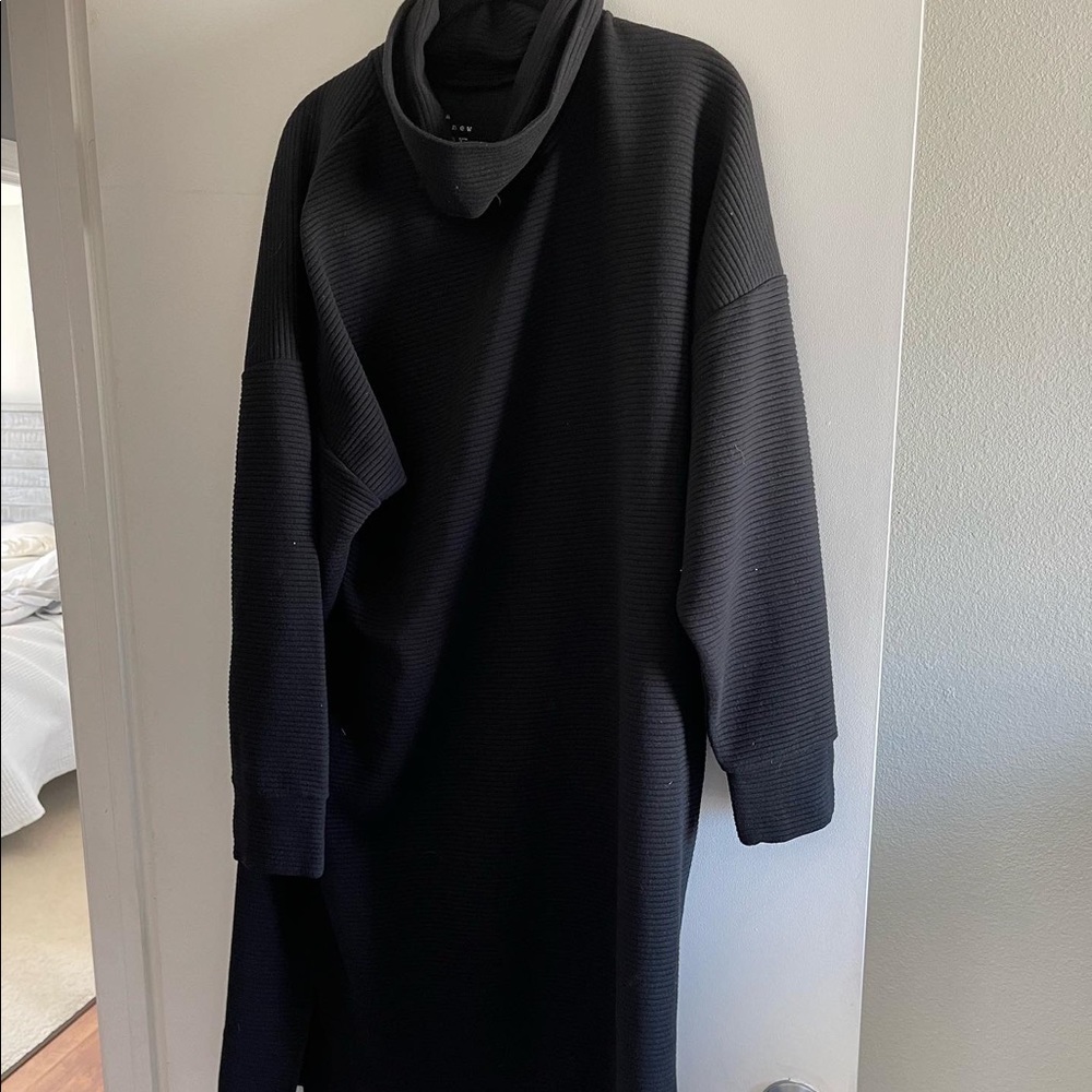 A New Day - Oversized Black Sweater Dress